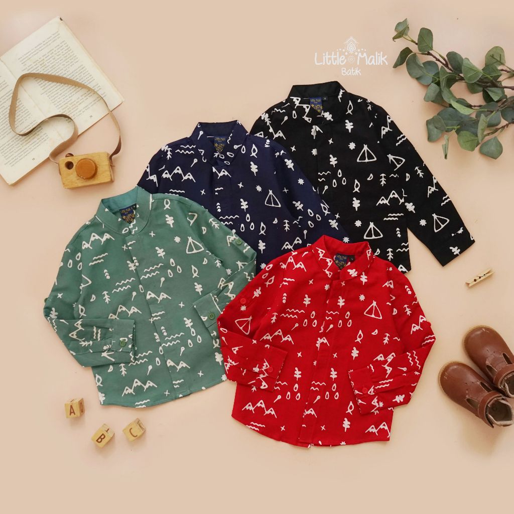 Kemeja Batik Anak Lengan Panjang By Little Malik Batik, Garutan