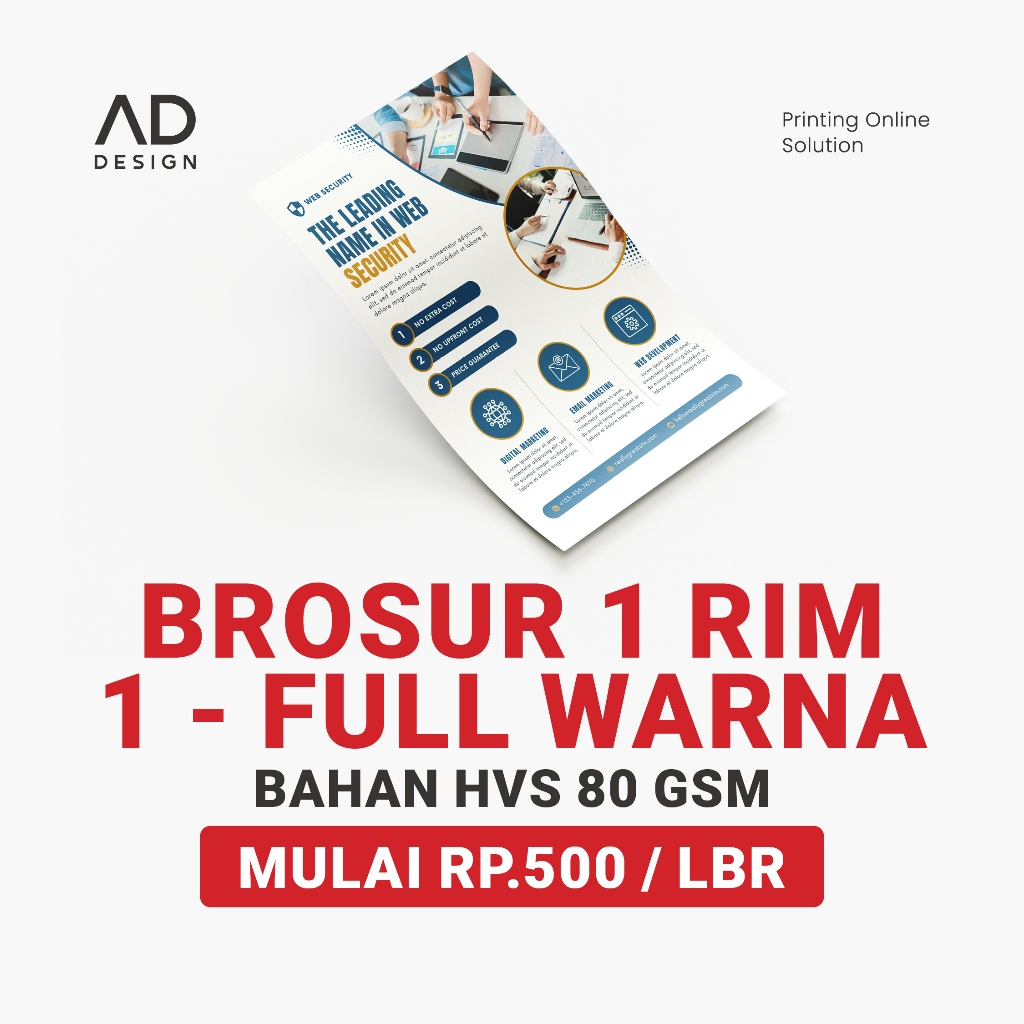 

CETAK BROSUR, FLYER BAHAN KERTAS HVS 80 GSM