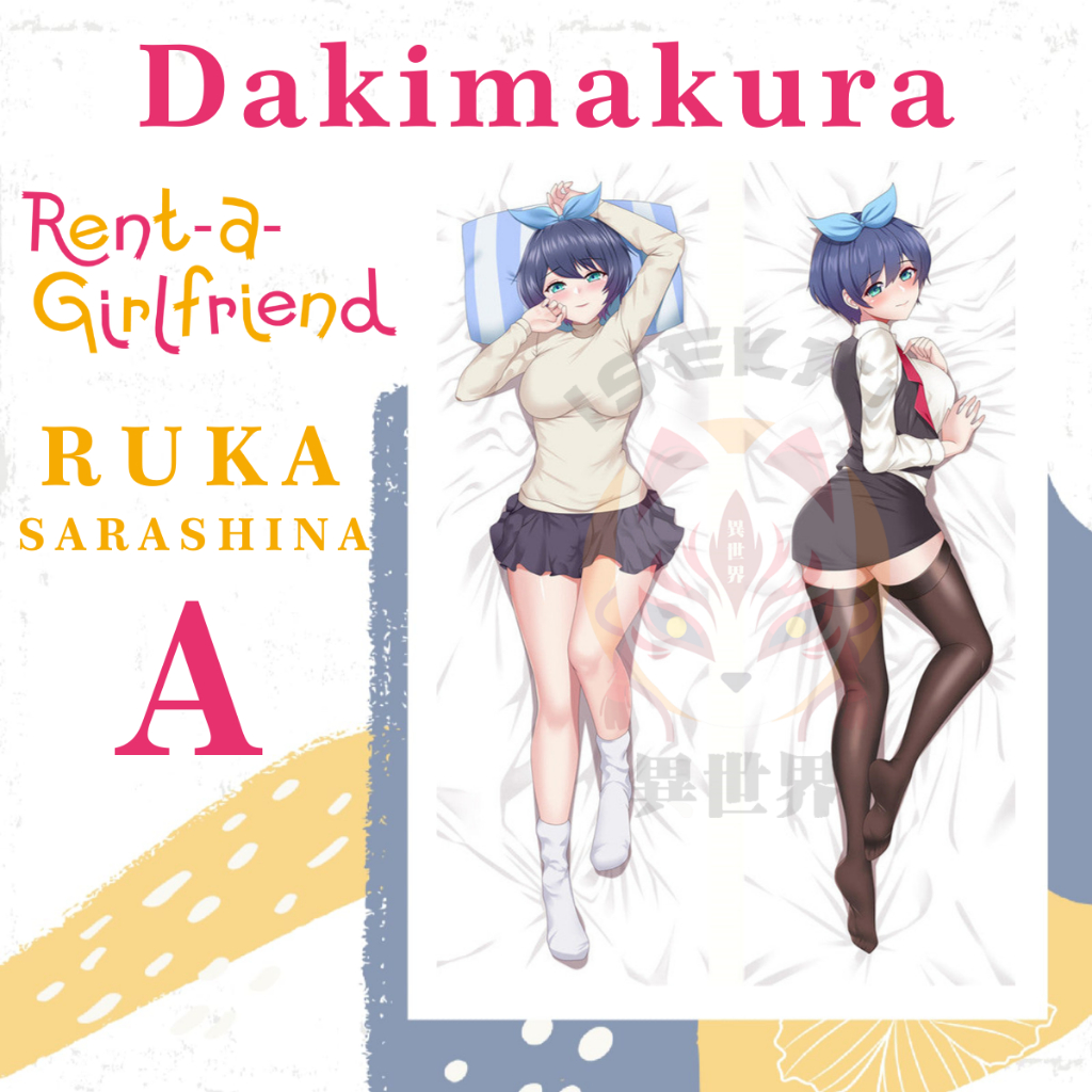 DAKIMAKURA RUKA SARASHINA Rent a Girlfriend - Sarung bantal Waifu Anime Kanojo, Okarishimasu