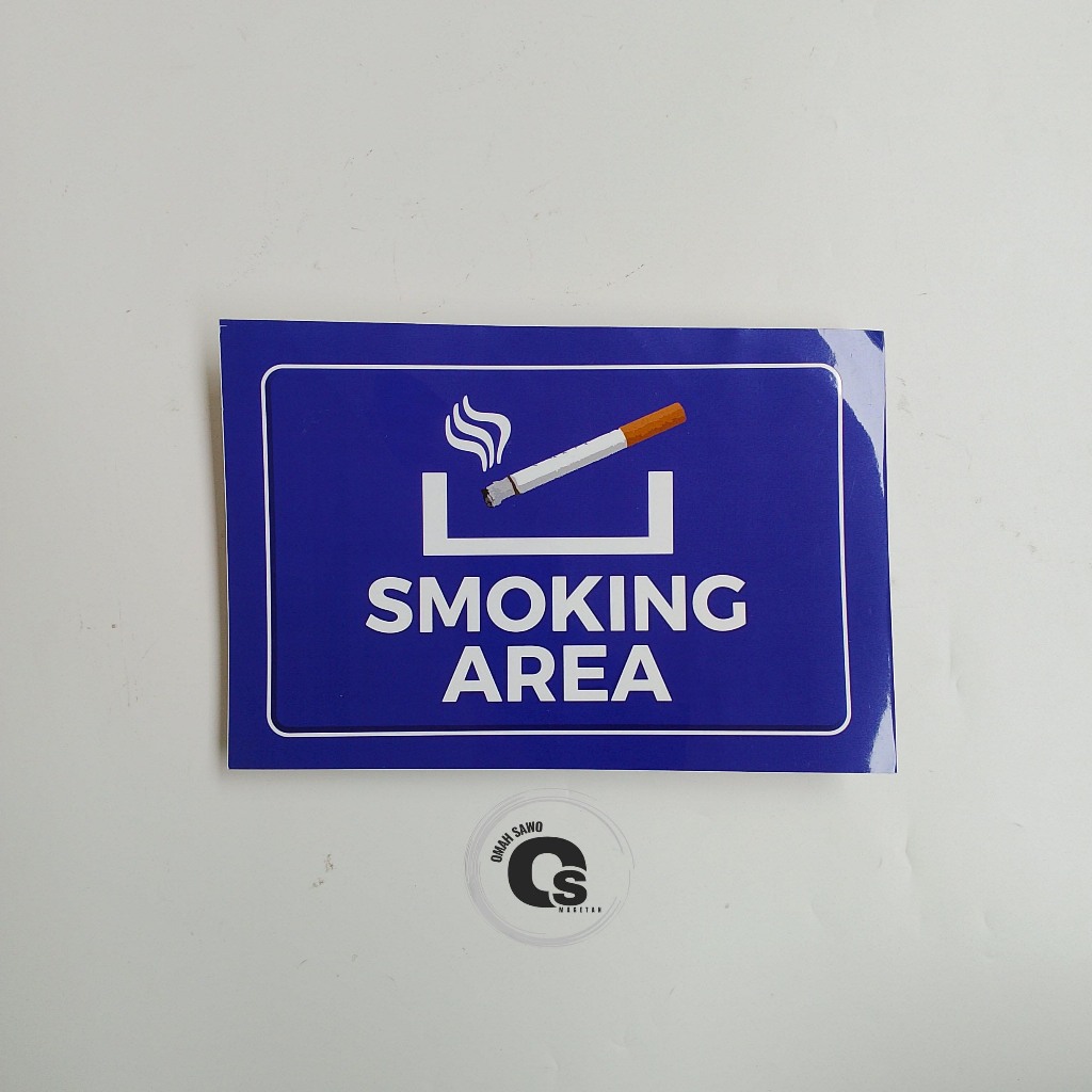 

Stiker Smoking Area - Tempat Untuk Merokok - Stiker Vinyl
