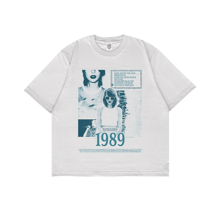 KAOS BAJU 1989 ERA TAYLOR SWIFT 1989 SINGER BLUE | T-SHIRT OVERSIZE PUTIH STYLE Y2K VINTAGE BOOTLEG 