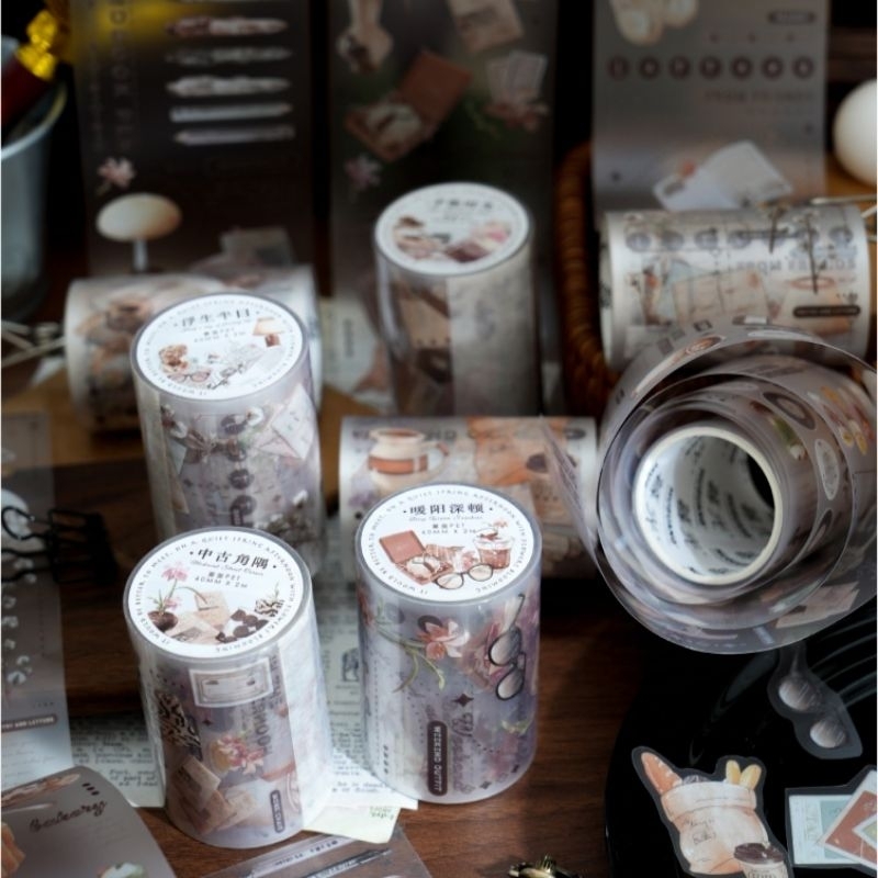 

1pcs decorative PET tape plant coffee lifestyle vintage jurnal diy