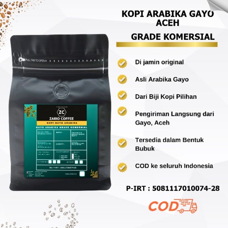 

Kopi Arabika Gayo Aceh Bubuk | Komersial Grade Espresso Coffee