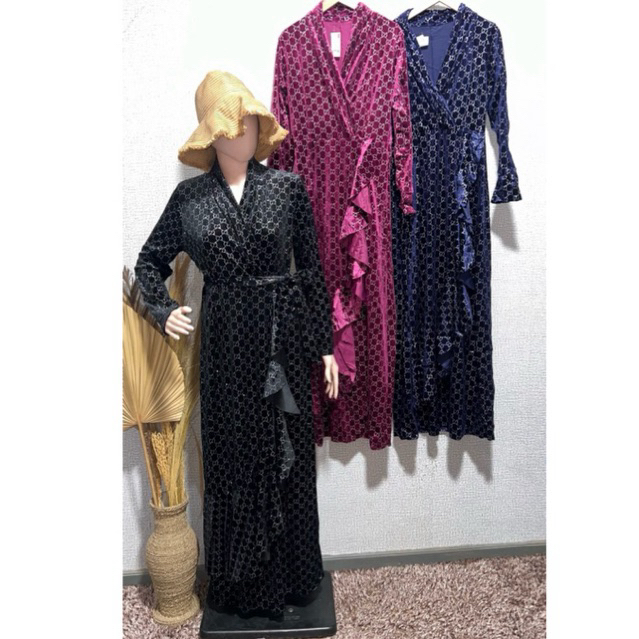 LONGDRESS / DRESS PESTA / GAMIS / GAUN SUEDE / DRESS BLUDRU