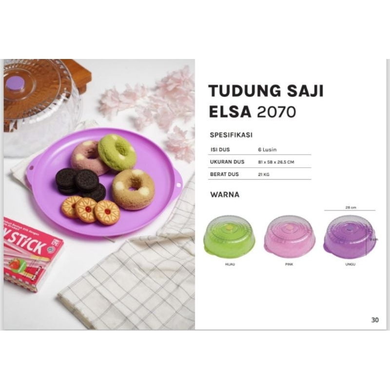 TUDUNG SAJI ELSA/WADAH KUE/WADAH TUTUP KUE SERBAGUNA/TEMPAT KUE AKRILIK