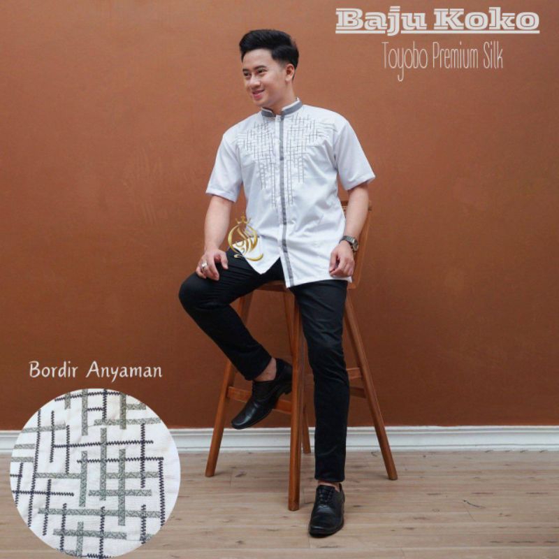 Baju Muslim Original Toyobo 100%  Baju koko Baju Lengan Pendek Baju Bahan Toyobo