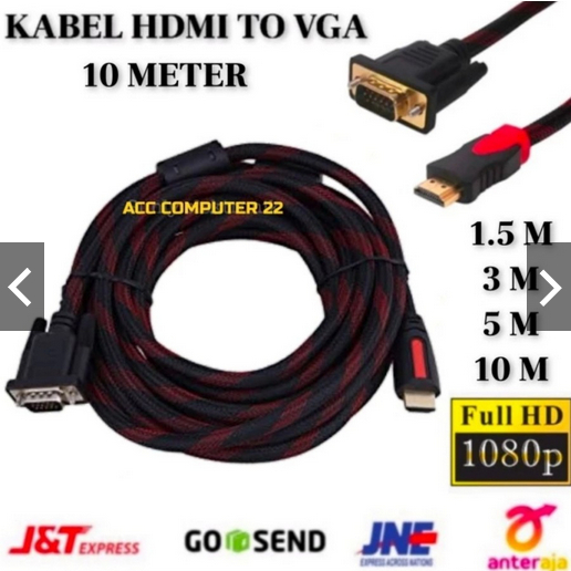 kabel hdmi to vga 20 meter kabel hdmi to vga panjang 20 meter