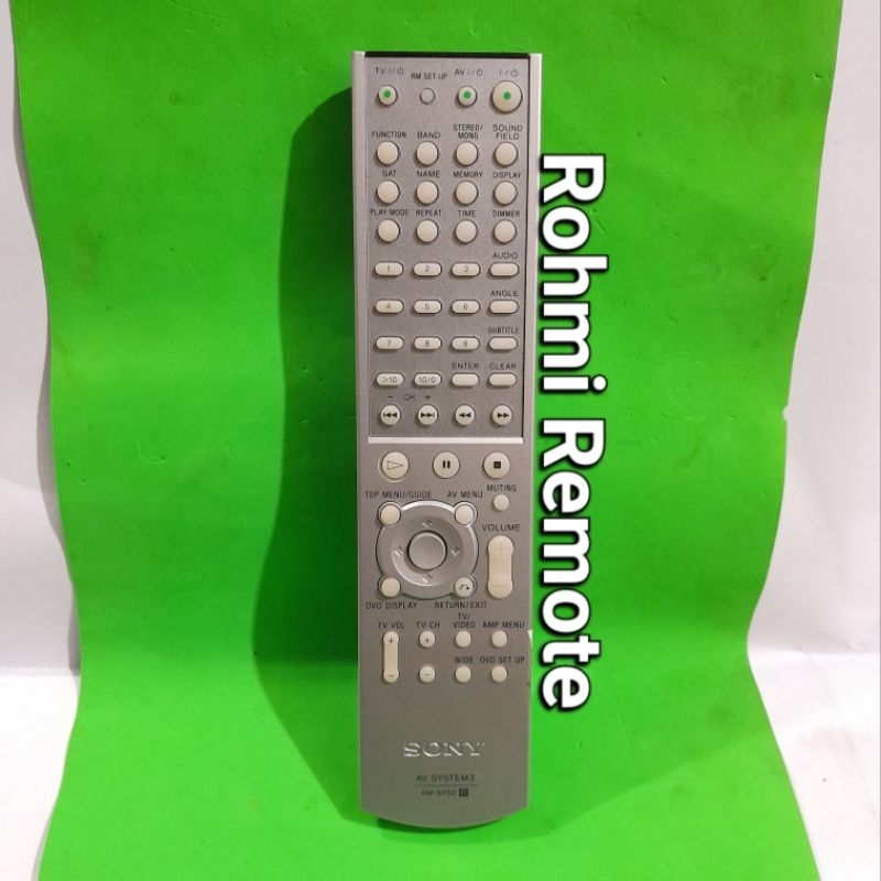 REMOTE REMOT DVD HOME THEATER SONY AV SYSTEM 3 RM-SP50 ORIGINAL ASLI