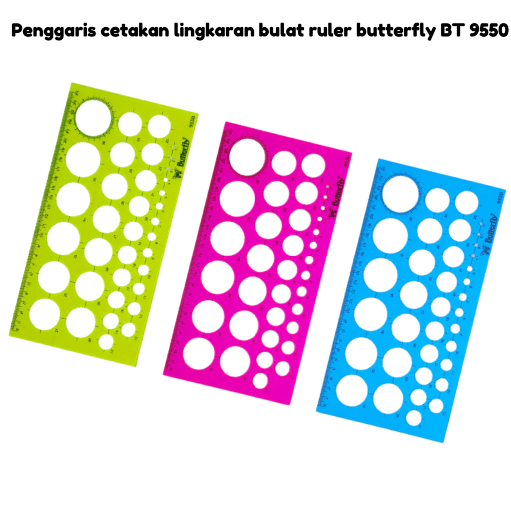 

Penggaris cetakan lingkaran bulat ruler butterfly BT 9550