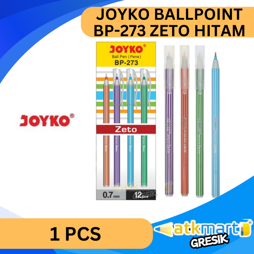 

JOYKO BALLPOINT BP-273 ZETO HITAM / PULPEN MURAH / PULPEN SEKOLAH TEBAL
