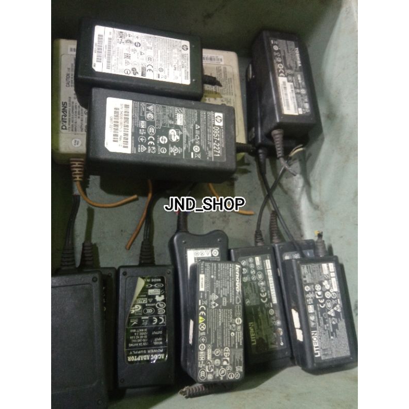 Adaptor Charger laptop Second Normal kabel buntung