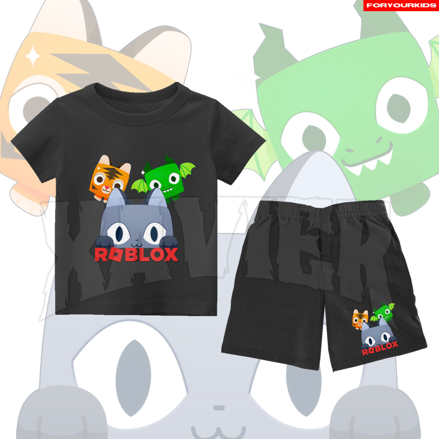SETELAN ANAK PET SIMULATOR X ROBLOX ONE SET ANAK SETELAN KAOS CELANA PENDEK ANAK