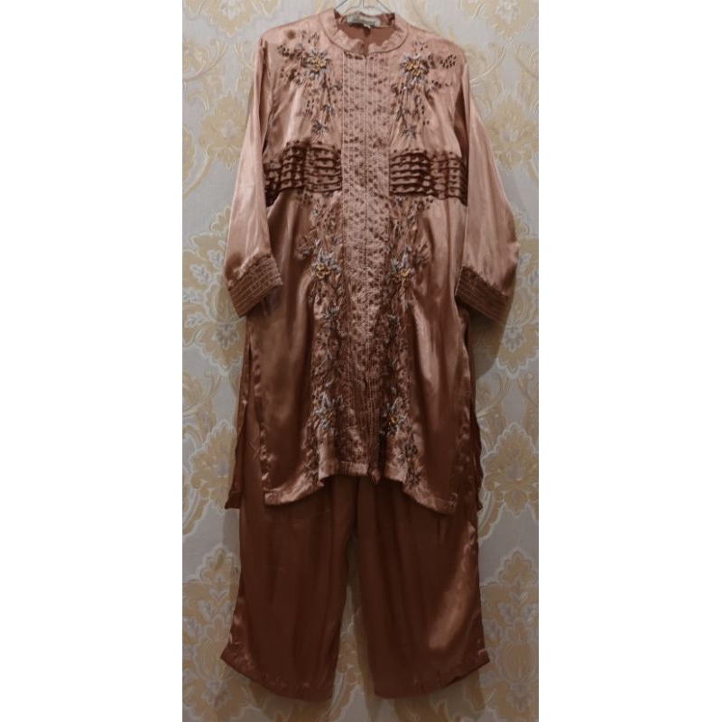 setelan celana pesta  payet bordir