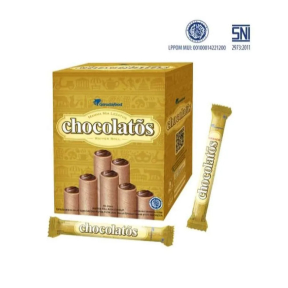 

Chocolatos Wafer Roll cokelat 20pcs [16g]