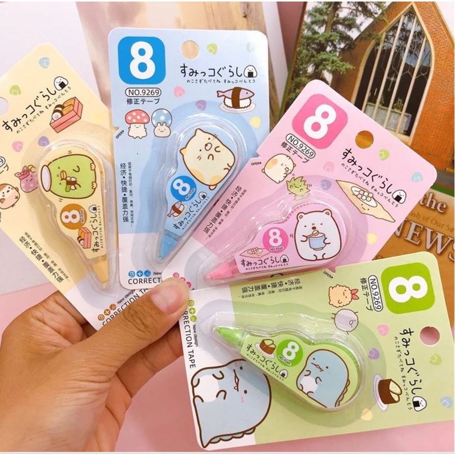 

(SDA) Tape X Karakter Lucu 8 M Stipo Kertas Penghapus Pena Tip-ex Kertas Mini Correction Tipe Students Stationary School Supplies 8M Multiple Color