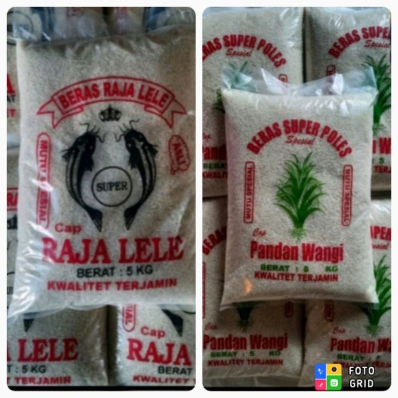 

BERAS 5KG ROJOLELE.DAUN SUJI DAN PANDAN WANGI