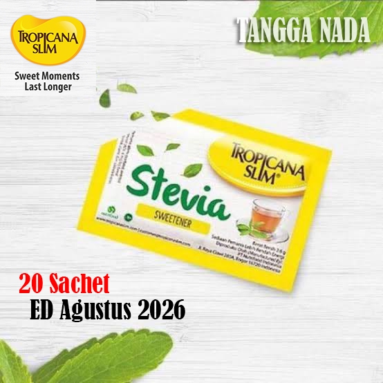 

Gula Stevia Tropicana Slim Stevia Sweetener 20 Sachet Stevia Pemanis Nol Kalori Aman Untuk Diabetes Diet Keto Stevia Bubuk Non Cair Tetes