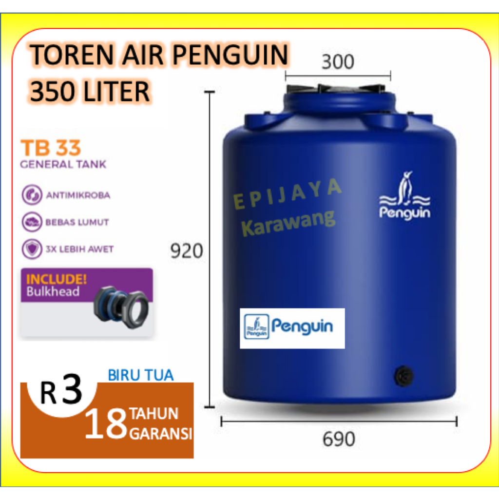 Penguin Toren Air 350 Liter (khusus karawang)