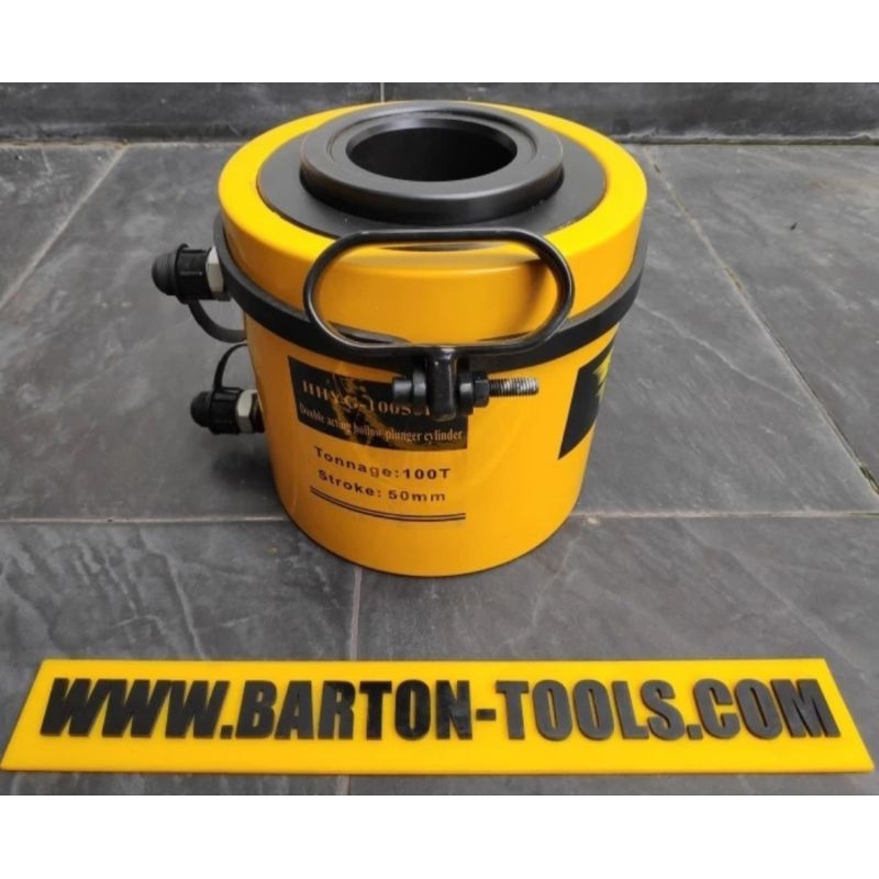 Double 100T 50mm Hollow Plunger Stroke Hydraulic Cylinder BARTON
