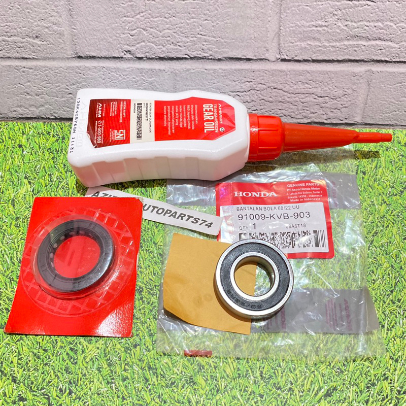 Bearing laher roda belakang+Seal roda belakang+Oli gardan Beat scoopy spacy vario 110 fi Beat pop