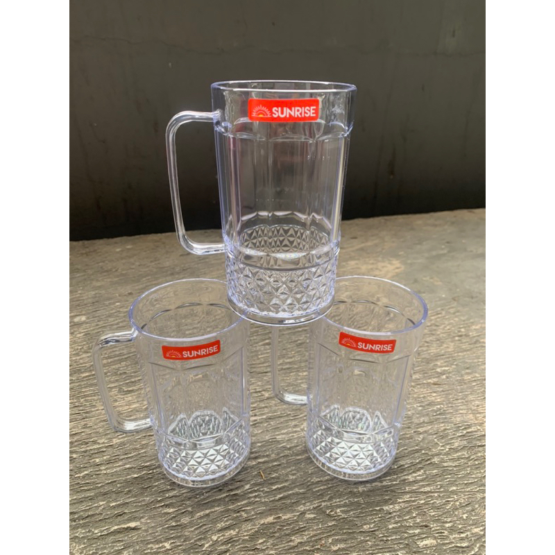 GELAS GAGANG BENING CALIA 400 ML / GELAS MIKA BENING GELAS ESTETIK GAGANG