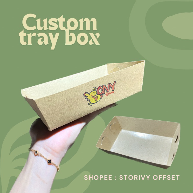 Custom Lunch Box Tray / Custom To go Box / Tray Box / Box Makanan / Pakaging Makanan / Tempat Bungku