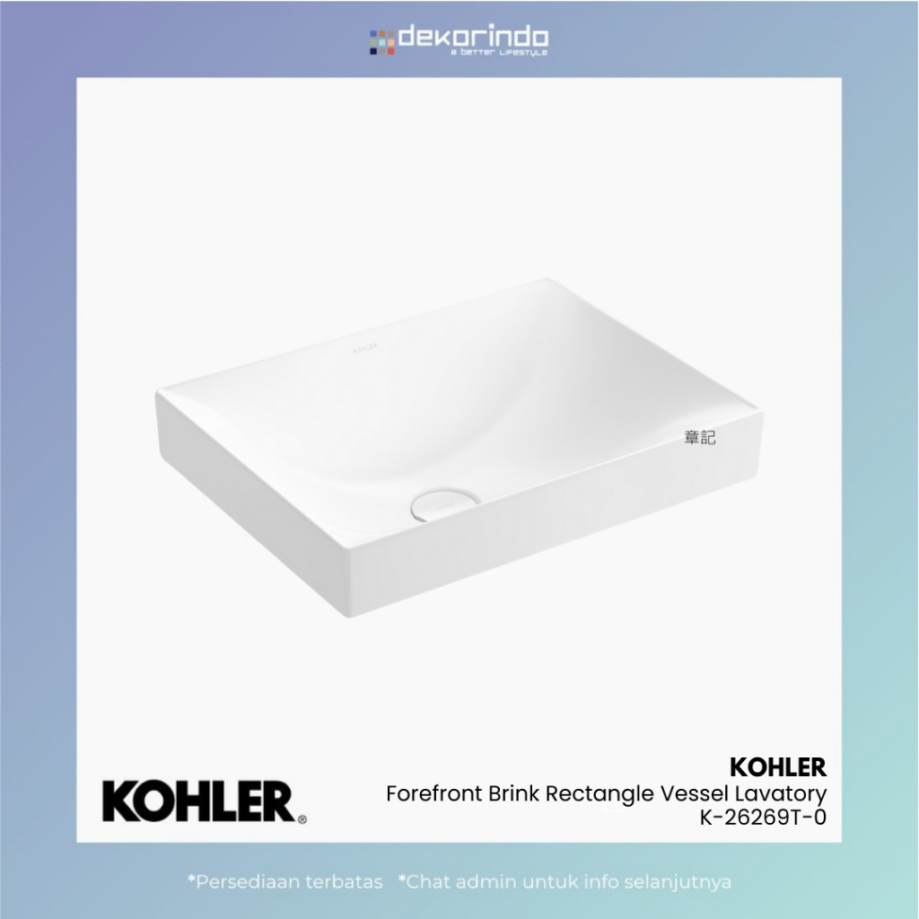KOHLER- FOREFRONT BRINK RECTANGLE VESSEL LAVATORY - K-26269T-0