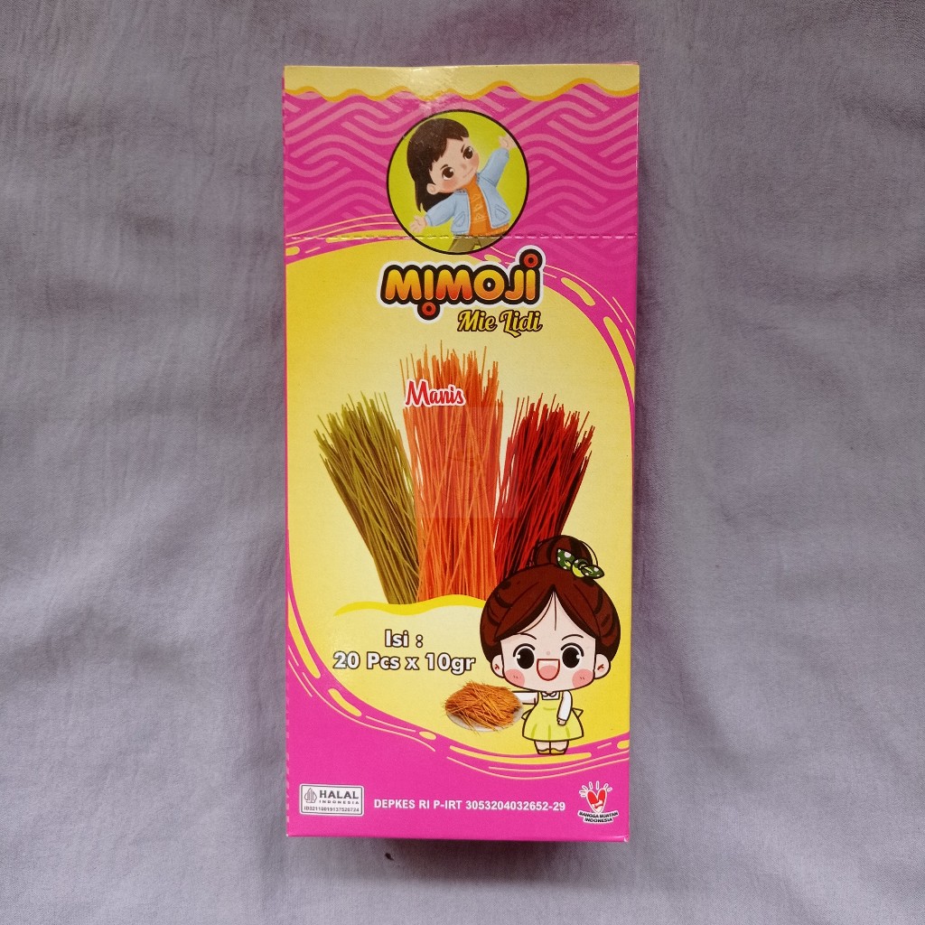 

MIMOJI Mie Lidi Manis 1 Box Mix / Mielidi Manis / Mie Lidi Karakter / Cemilan / Sapu Lidi / Snack