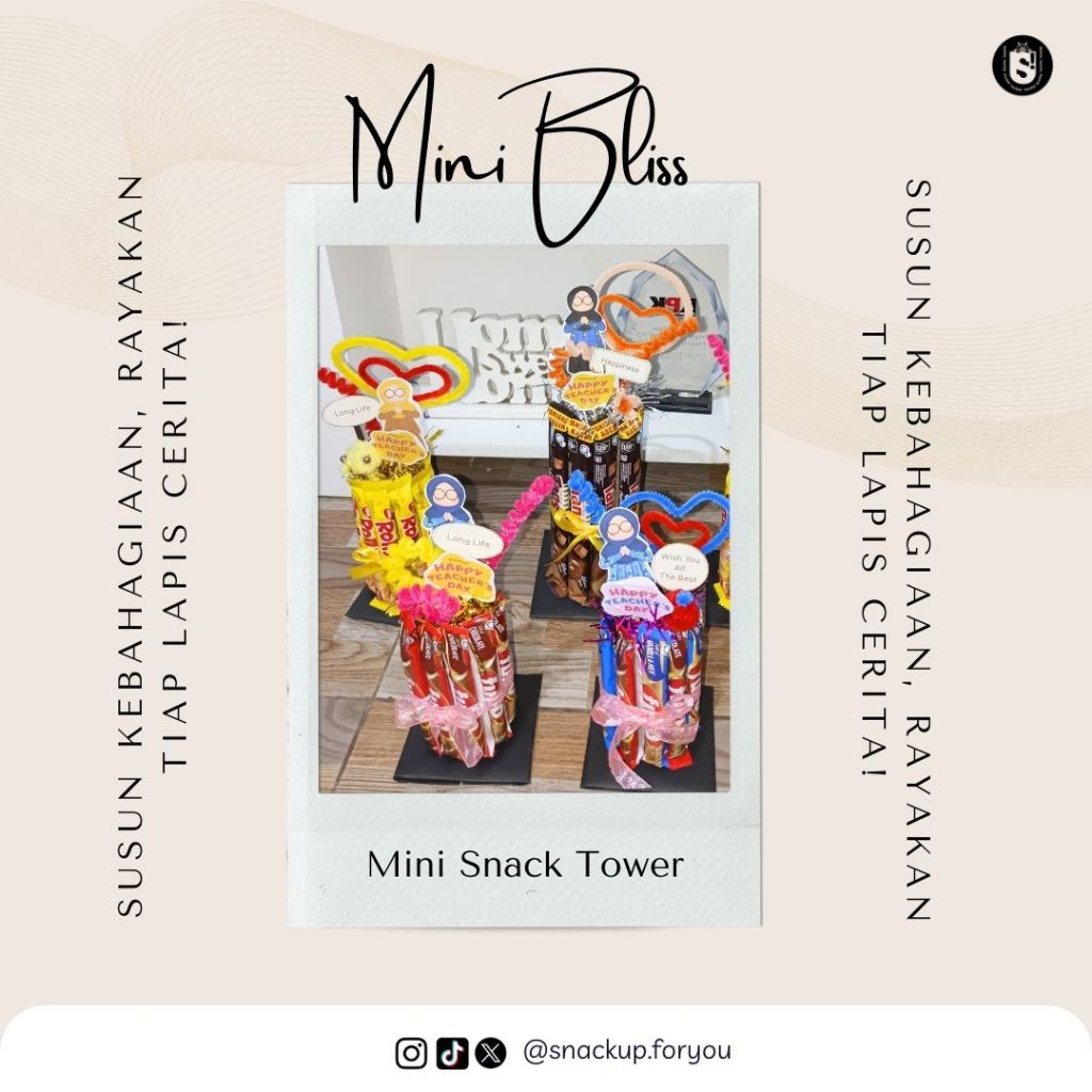 

Mini Bliss Sunny - Mini Snack Tower Murah | PRODUK TERTERA HANYA CONTOH DESAIN, BISA GANTI TEMA ULANG TAHUN/GRADUATION/ANNIVERSARY/DLL