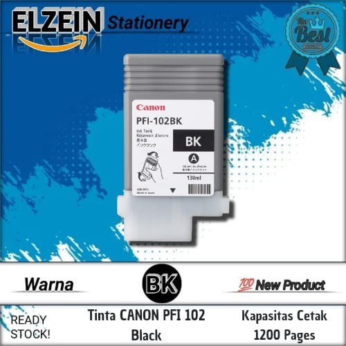 Cartridge Tinta Compatible Canon PFI102 PFI 102 Black Printer Canon iP500, iP510, iP600, iP605, iP61