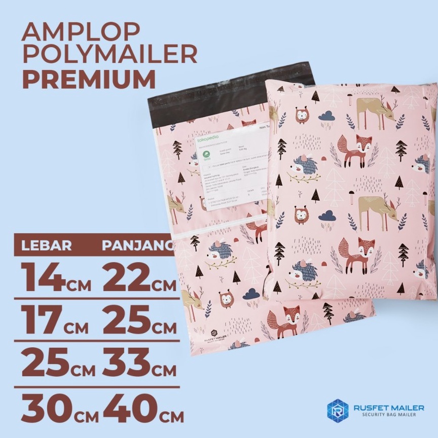 

KODE 8QS7Z AMPLOP PLASTIK POLYMAILER FOXY FRIENDS 4 VARIASI ADA KANTONG ALAMAT