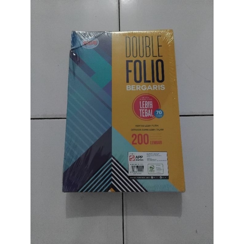 

KERTAS DOUBLE FOLIO BERGARIS UKURAN FOLIO (F4) MERK SINAR DUNIA KETEBALAN 70 GSM