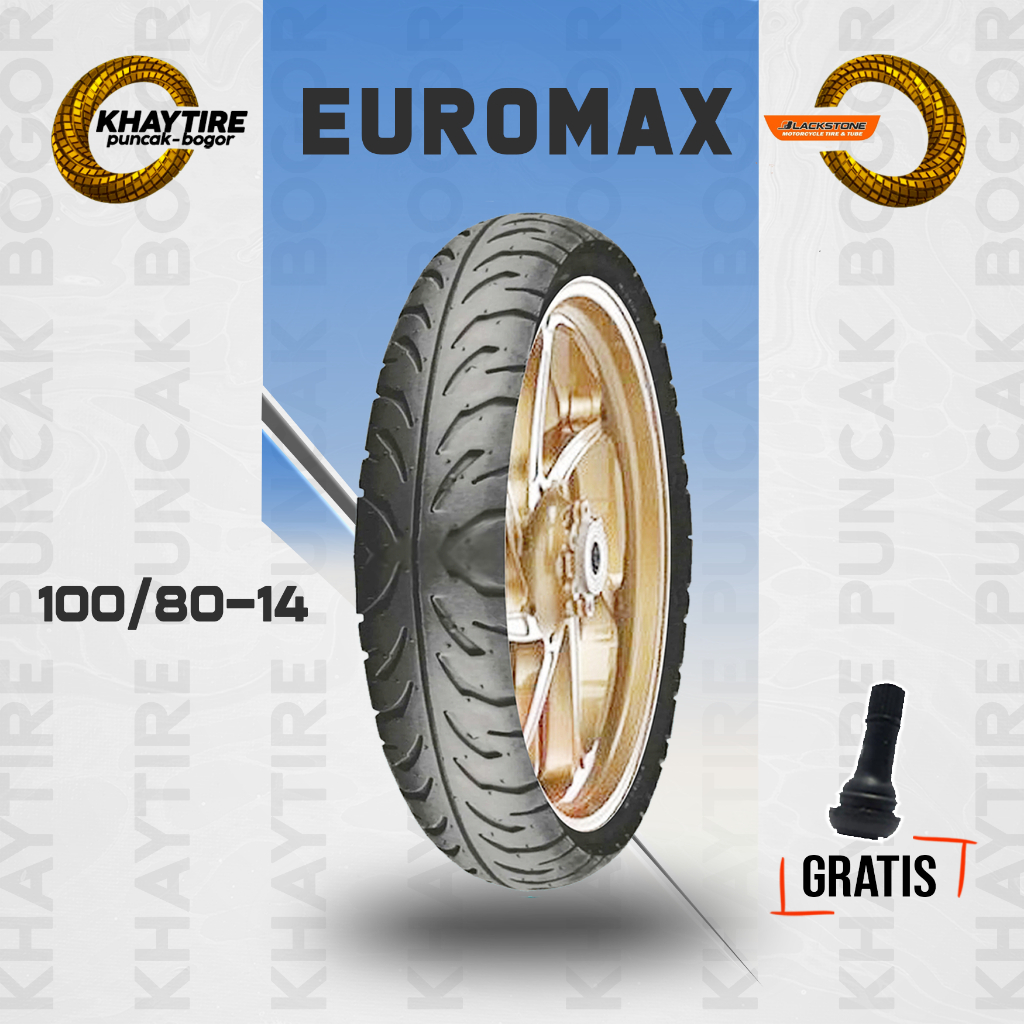 Ban Motor Matic BLACKSTONE EUROMAX 100/80 Ring 14 Tubeless