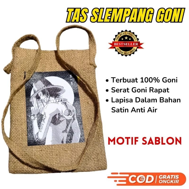 Tas Selempang Goni / Tas Goni Modern / Tas Slempang Karung Goni Pria Original / Tas Goni Pria / Tas 