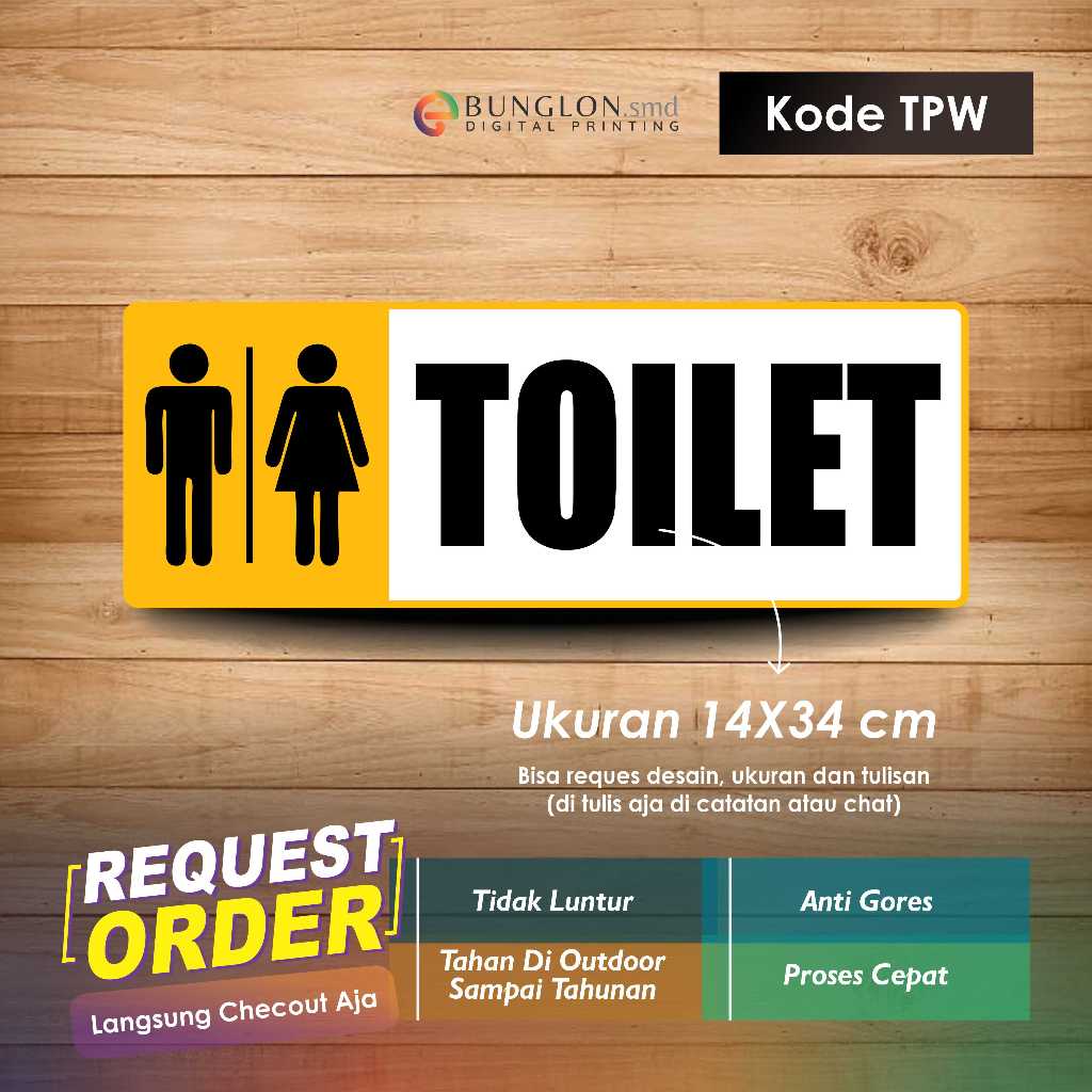 

STIKER TOILET + LAMINASI KODE TPW KUNING PUTIH