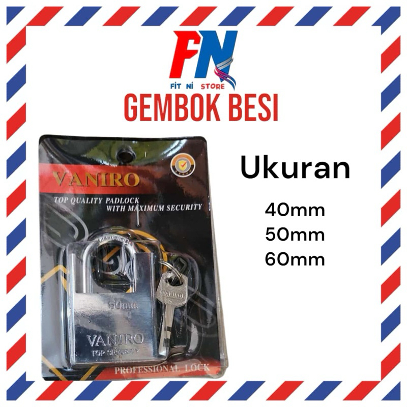 GEMBOK [KL] BESI VANIRO GEMBOK PINTU GEMBOK TRALI GEMBOK RUKO