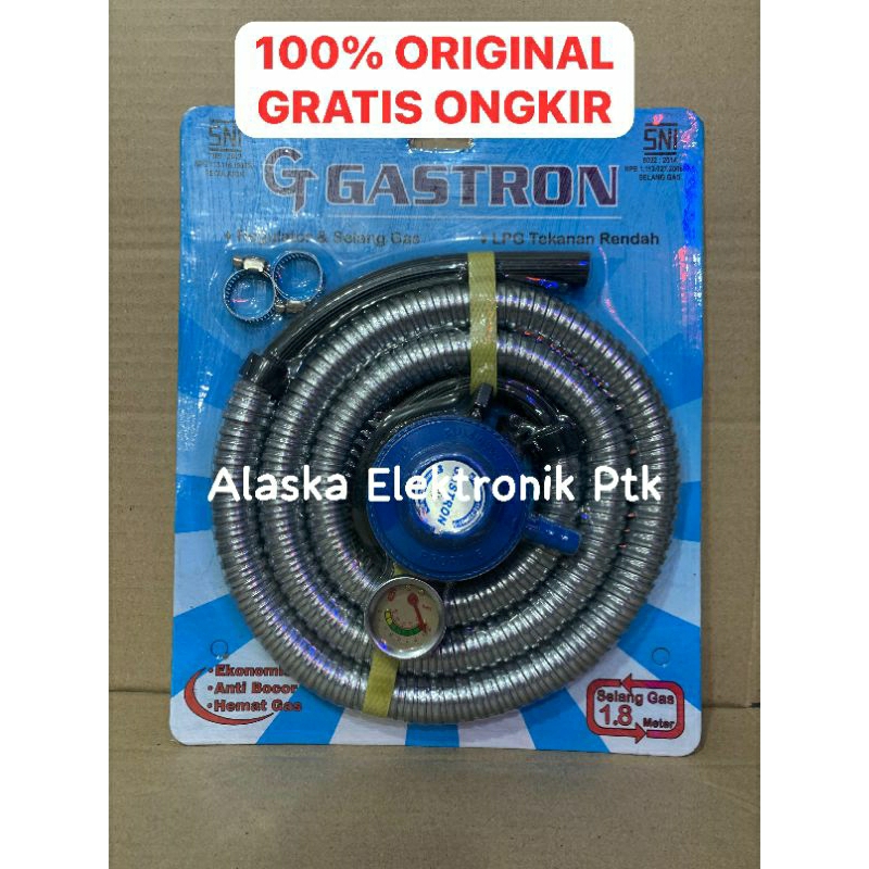 Selang Gas Gastron Set Sama Regulator SNI / Selang dan Regulator Set