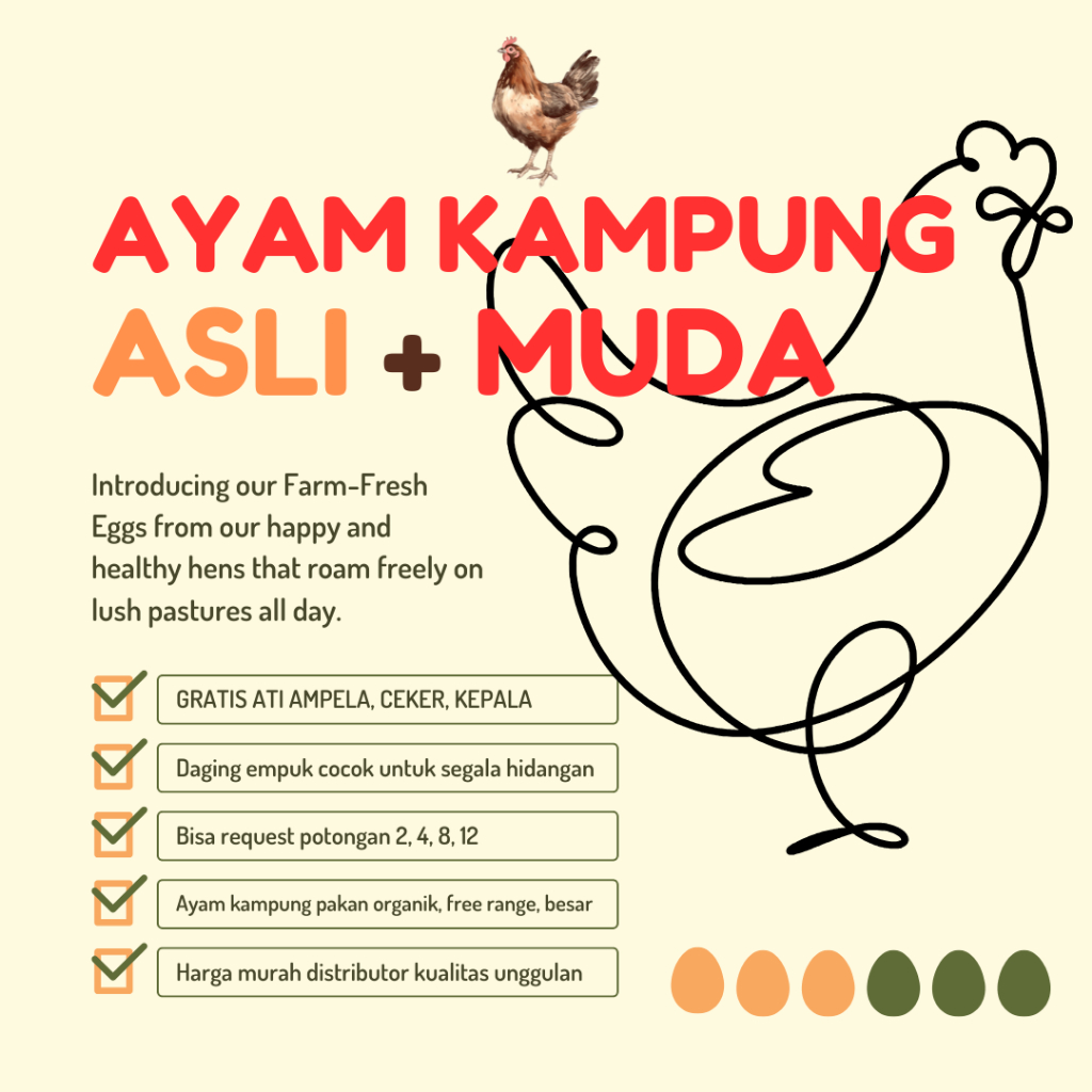 

PROMO Ayam Kampung ASLI FRESH MUDA Request Ukuran & Potong BB Besar - Kecil Murah Segar BUKAN FROZEN