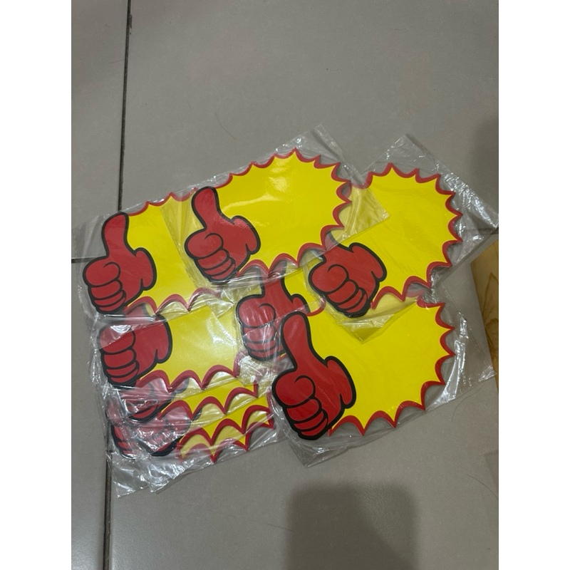 

10Pcs Label Harga Pop Card Penjepit Harga Gambar Jempol