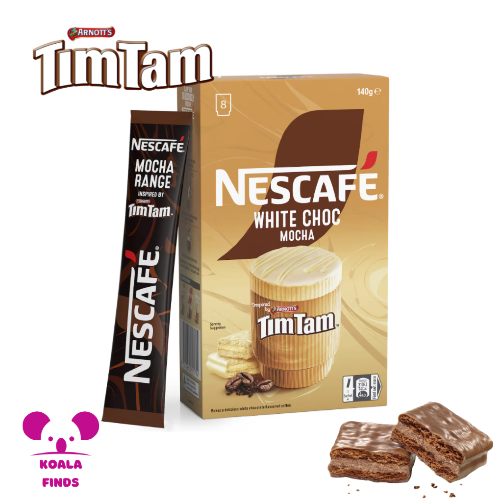 

Nescafe Tim Tam White Chocolate Mocha Coffee Sachets 8 pack - LIMITED STOCK