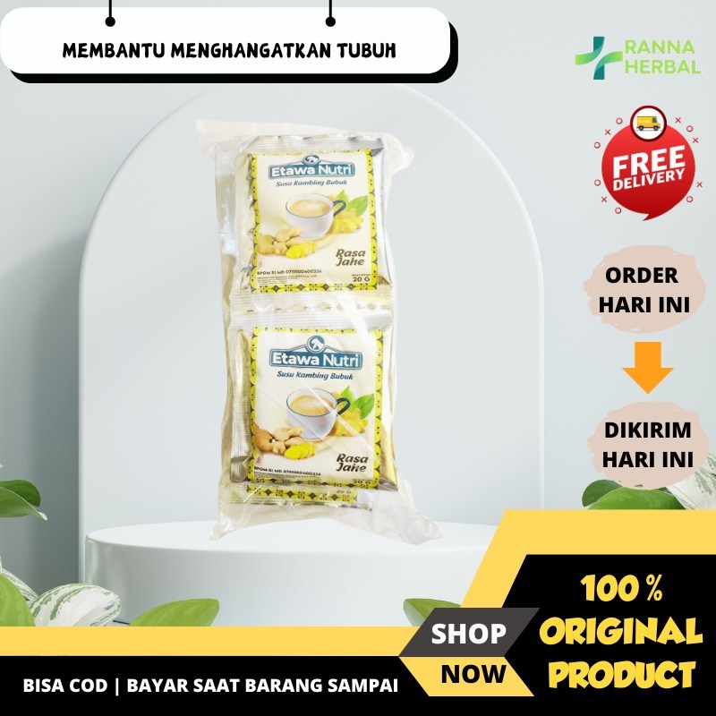 

Susu Kambing Etawa Bubuk Etawa Nutri Rasa Jahe Kemasan Sachet Isi 10