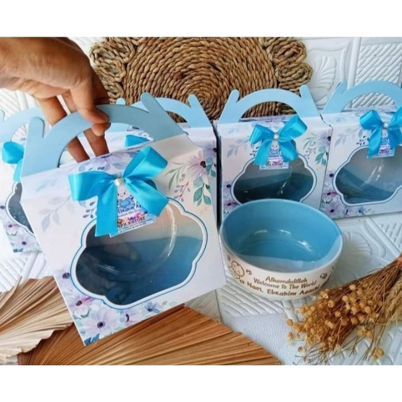 SOUVENIR MANGKOK KEMAS DUS MEWAH