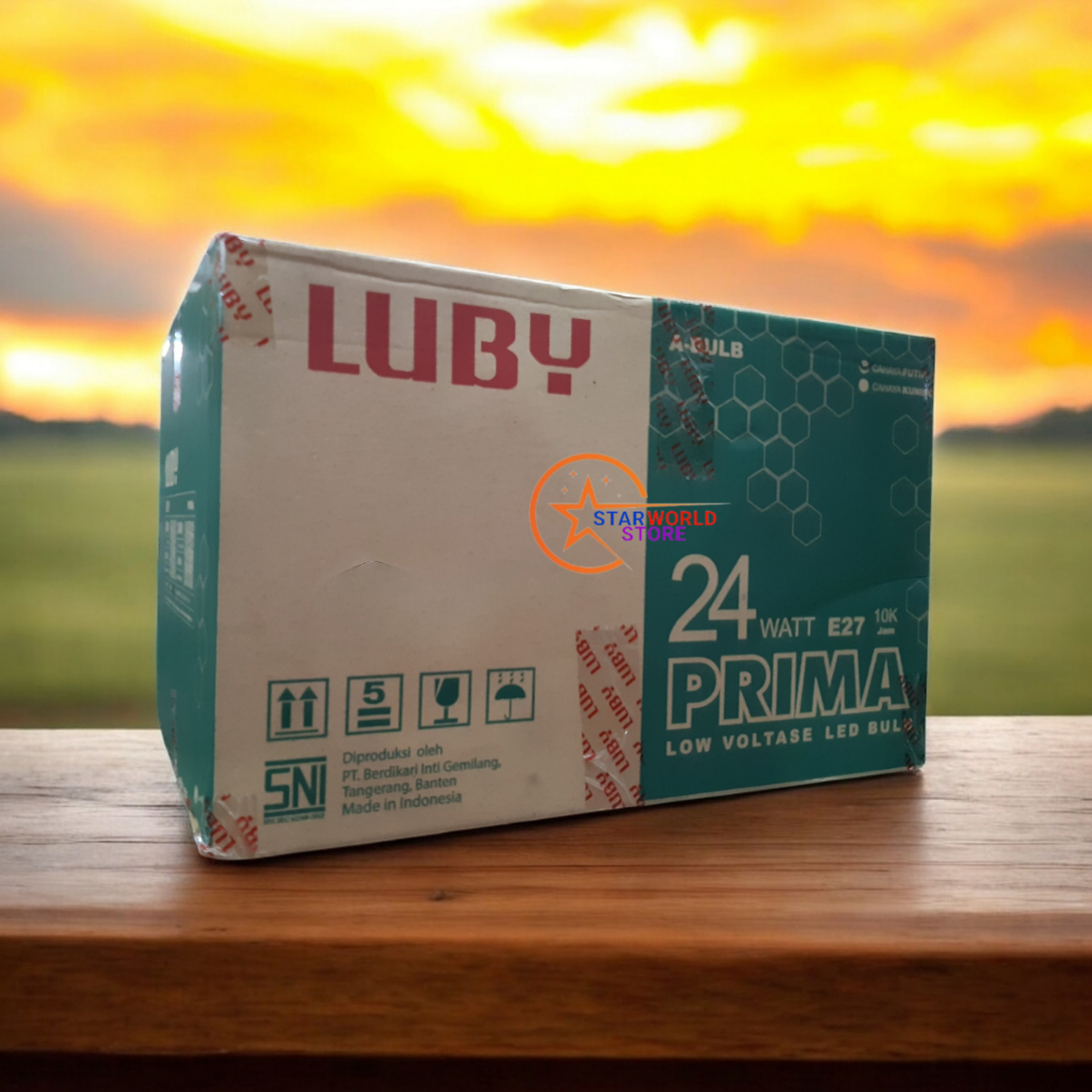 Paket 1 Koli LUBY Prima Lampu Bohlam LED 24 Watt /1 Dus Isi 48 Pcs Luby Prima 24 Watt - Cahaya Putih