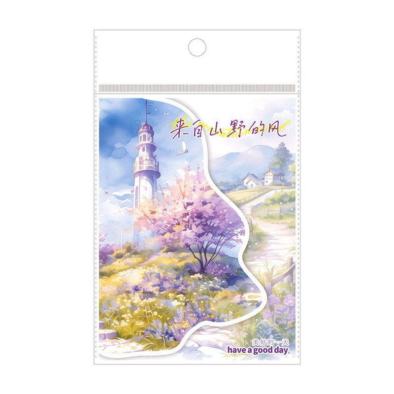 

(3BB) sticker transparan motif jalan padang bunga pohon flower field tree autumn summer spring winter