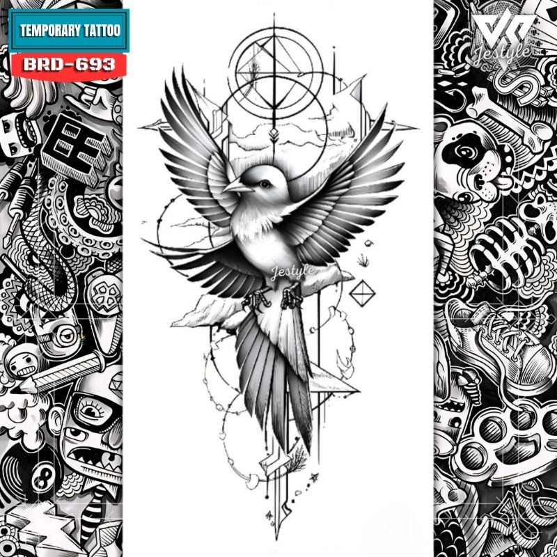 [BRD-693] Tato Temporer Temporary Tattoo Burung