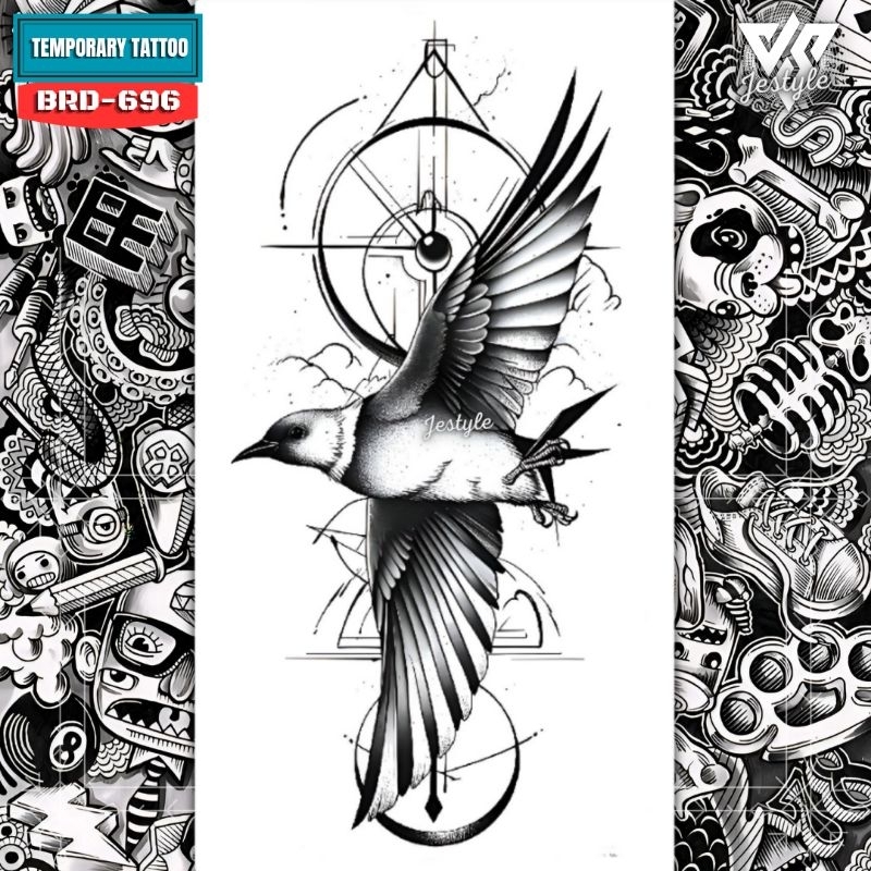 [BRD-696] Tato Temporer Temporary Tattoo Motif Burung