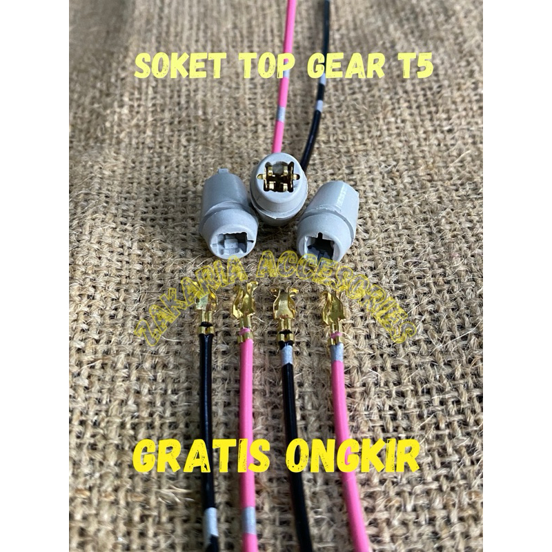 Soket Lampu T5 / Soket T5 Top Gear Spedo Kabel Bintik