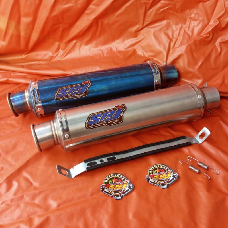 termurah terlaris Slincer knalpot srj racing 354 original model lonerider cmms 30 cm inlet 50 mm bon