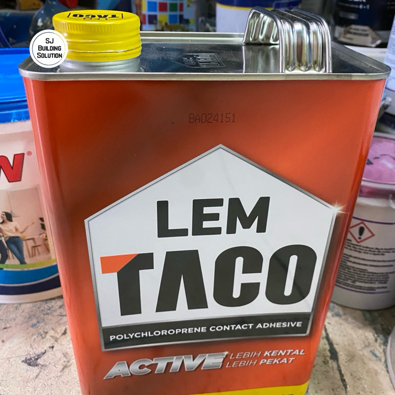 Lem TACO Serba Guna 10 Kg Active Lem Kuning HPL Karpet Kayu Vinyl