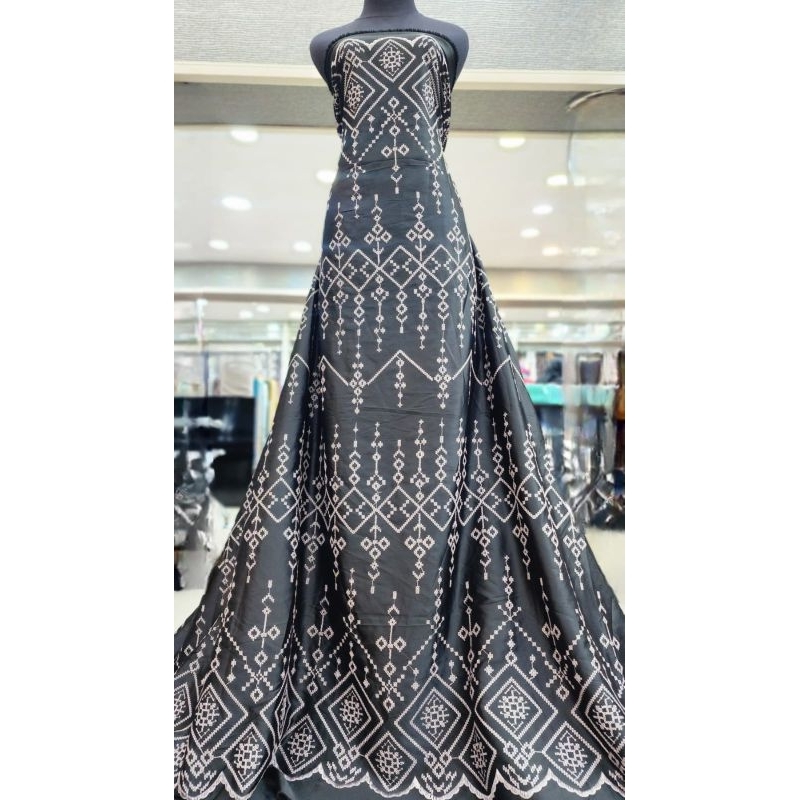 kain armani silk bordir ori